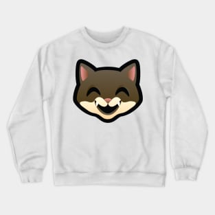 Brown Kitty With White Chin Crewneck Sweatshirt